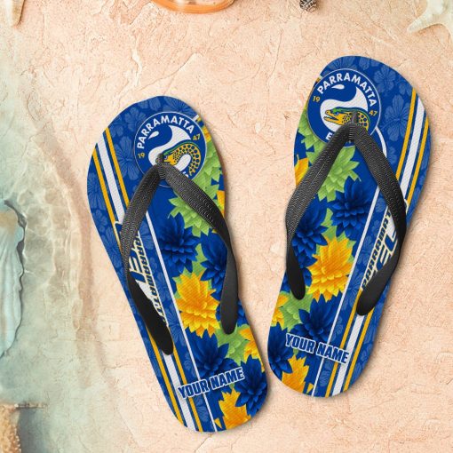 NRL Parramatta Eels Custom Name Limited Edition Flip Flops