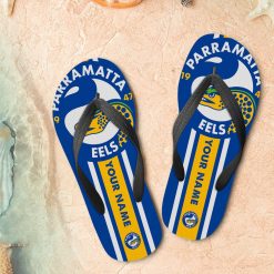 NRL Parramatta Eels Custom Name New Edition Flip Flops
