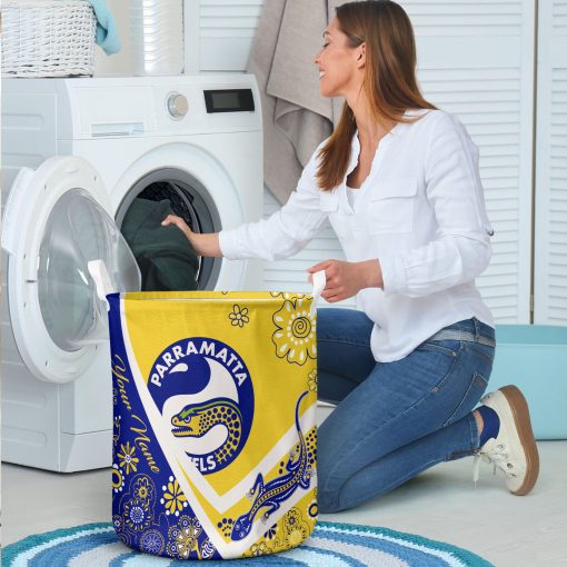 NRL Parramatta Eels Custom Name New Edition Laundry Basket