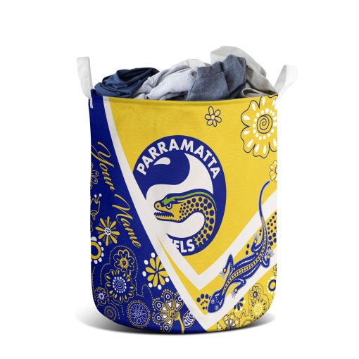 NRL Parramatta Eels Custom Name New Edition Laundry Basket