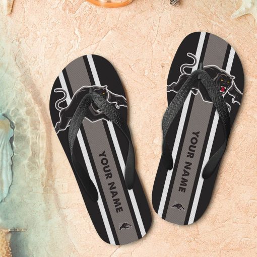 NRL Penrith Panthers Custom Name New Edition Flip Flops