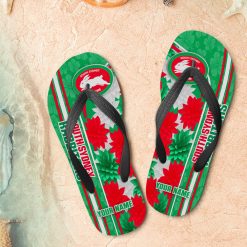NRL South Sydney Rabbitohs Custom Name Limited Edition Flip Flops