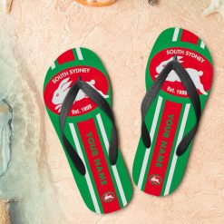 NRL South Sydney Rabbitohs Custom Name New Edition Flip Flops