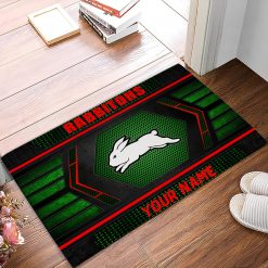 NRL South Sydney Rabbitohs Custom Name Special Edition Rubber Doormat