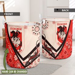 NRL St. George Illawarra Dragons Custom Name New Edition Laundry Basket