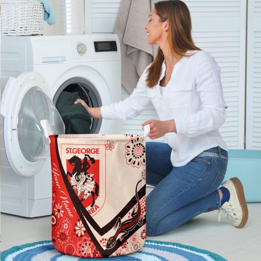 NRL St. George Illawarra Dragons Custom Name New Edition Laundry Basket