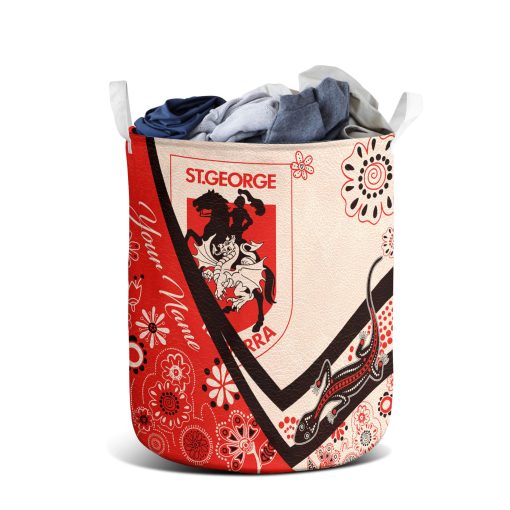 NRL St. George Illawarra Dragons Custom Name New Edition Laundry Basket
