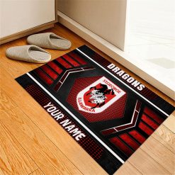 NRL St. George Illawarra Dragons Custom Name Special Edition Rubber Doormat