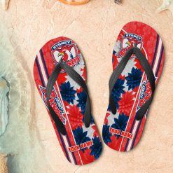 NRL Sydney Roosters Custom Name Limited Edition Flip Flops