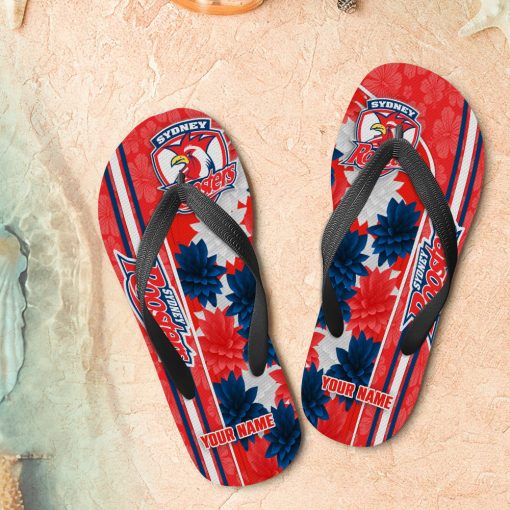 NRL Sydney Roosters Custom Name Limited Edition Flip Flops