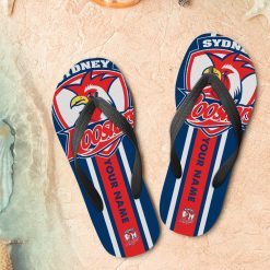 NRL Sydney Roosters Custom Name New Edition Flip Flops