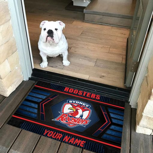 NRL Sydney Roosters Custom Name Special Edition Rubber Doormat