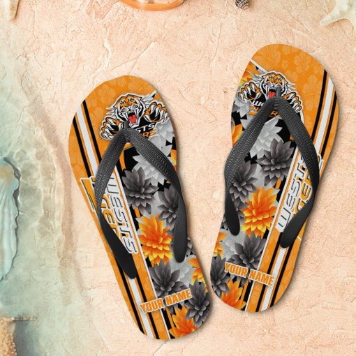 NRL Wests Tigers Custom Name Limited Edition Flip Flops