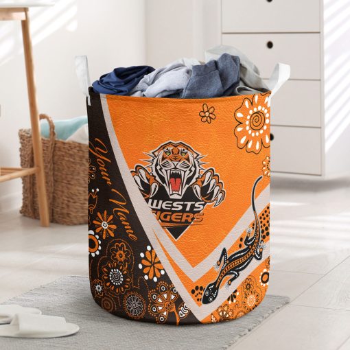 NRL Wests Tigers Custom Name New Edition Laundry Basket
