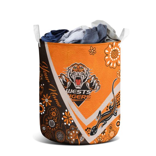 NRL Wests Tigers Custom Name New Edition Laundry Basket