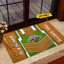 NRL Wests Tigers Custom Name New Edition Rubber Doormat