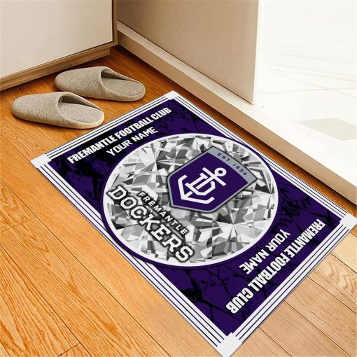 AFL Fremantle Dockers Custom Name Limited Edition Rubber Doormat