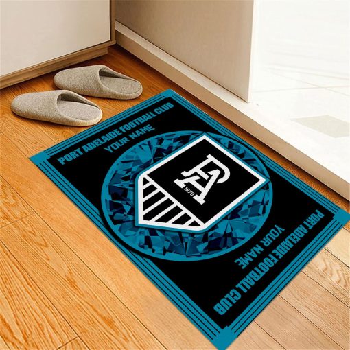 AFL Port Adelaide Custom Name Limited Edition Rubber Doormat
