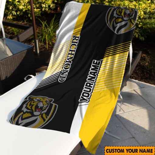 AFL Richmond Tigers Custom Name Gift For Fans Beach Towel