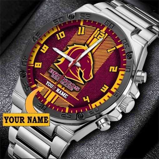 NRL Brisbane Broncos Custom Name Special Edition SteelStorm Watch