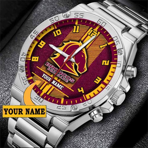 NRL Brisbane Broncos Custom Name Special Edition SteelStorm Watch