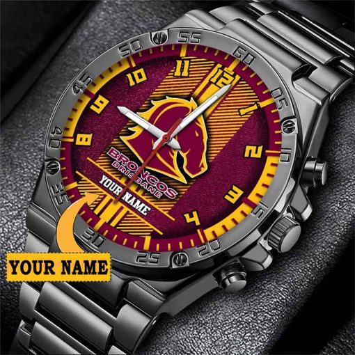 NRL Brisbane Broncos Custom Name Special Edition SteelStorm Watch