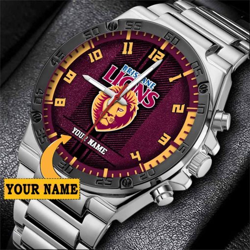 AFL Brisbane Lions Custom Name Special Edition SteelStorm Watch