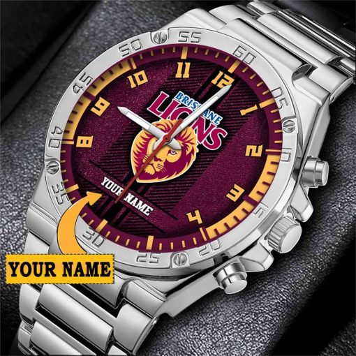 AFL Brisbane Lions Custom Name Special Edition SteelStorm Watch