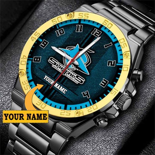 NRL Cronulla-Sutherland Sharks Custom Name Special Edition SteelStorm Watch