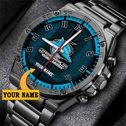 NRL Cronulla-Sutherland Sharks Custom Name Special Edition SteelStorm Watch