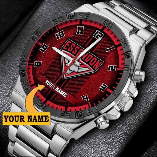 AFL Essendon Bombers Custom Name Special Edition SteelStorm Watch
