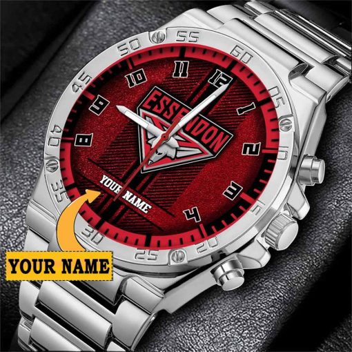 AFL Essendon Bombers Custom Name Special Edition SteelStorm Watch