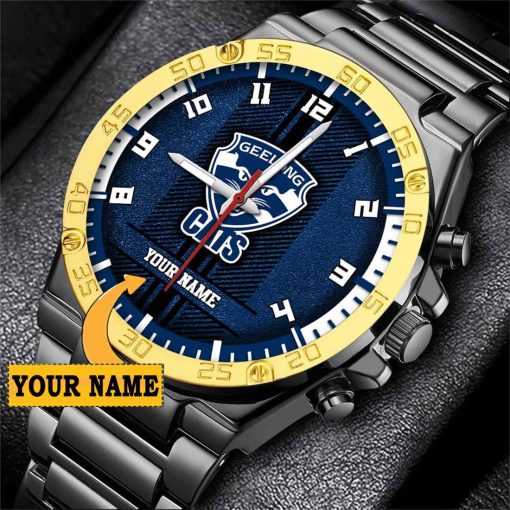 AFL Geelong Cats Custom Name Special Edition SteelStorm Watch