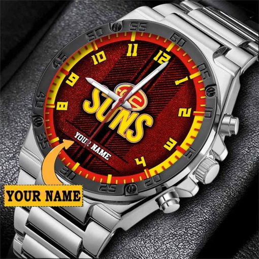 AFL Gold Coast Suns Custom Name Special Edition SteelStorm Watch