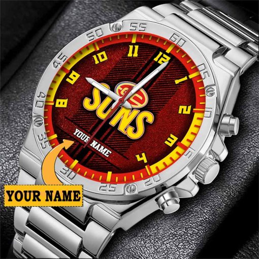 AFL Gold Coast Suns Custom Name Special Edition SteelStorm Watch