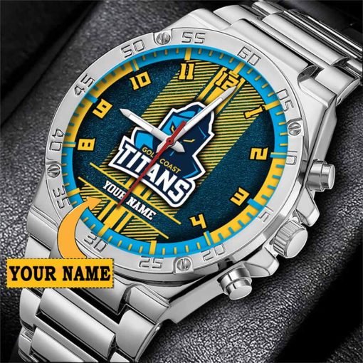 NRL Gold Coast Titans Custom Name Special Edition SteelStorm Watch