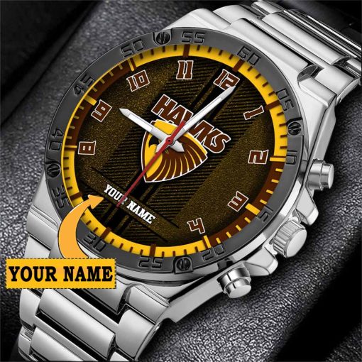 AFL Hawthorn Hawks Custom Name Special Edition SteelStorm Watch