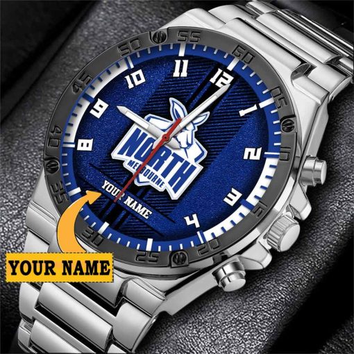AFL North Melbourne Kangaroos Custom Name Special Edition SteelStorm Watch