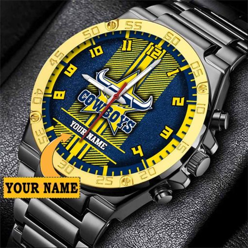NRL North Queensland Cowboys Custom Name Special Edition SteelStorm Watch