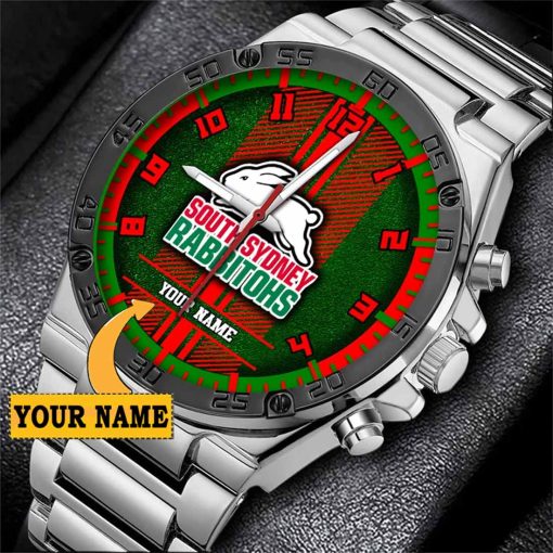 NRL South Sydney Rabbitohs Custom Name Special Edition SteelStorm Watch