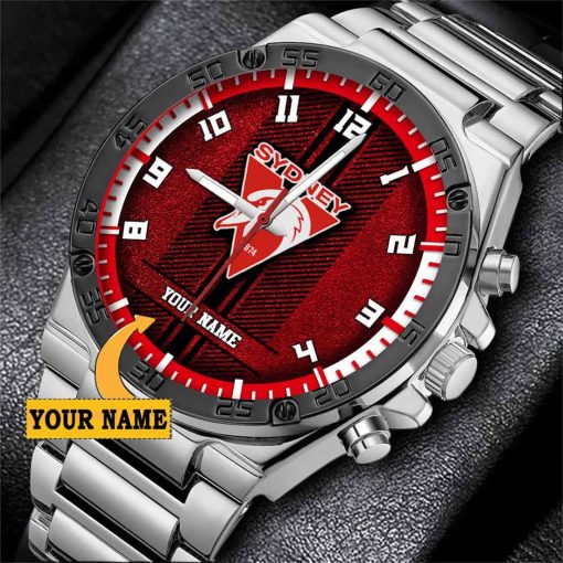 AFL Sydney Swans Custom Name Special Edition SteelStorm Watch