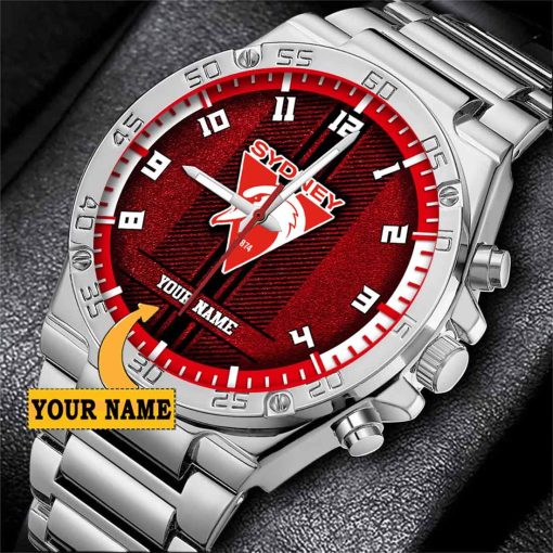AFL Sydney Swans Custom Name Special Edition SteelStorm Watch