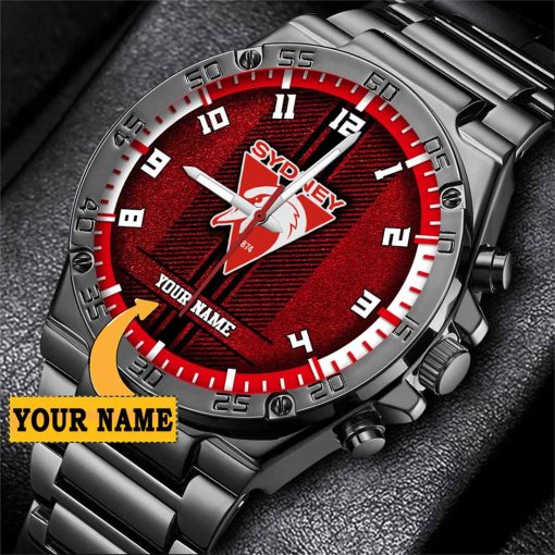 AFL Sydney Swans Custom Name Special Edition SteelStorm Watch
