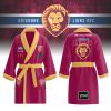 AFL Brisbane Lions Custom Name New Edition Fleece Bathrobe