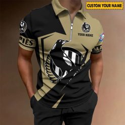 AFL Collingwood Magpies Custom Name Special Edition Zipper Polo Shirt