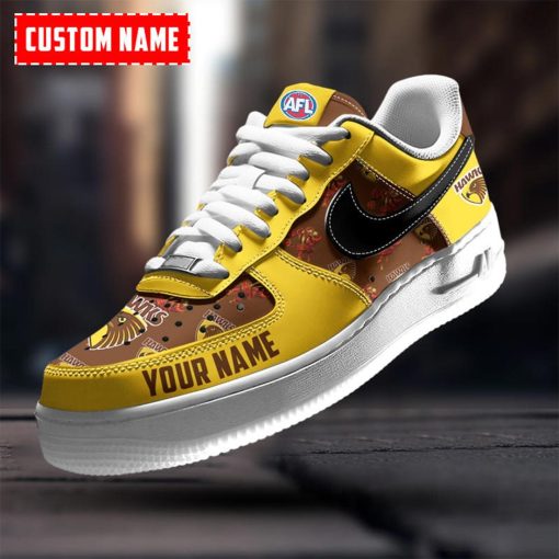 AFL Hawthorn Hawks Custom Name Special Edition Air Force 1 Sneakers