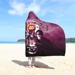 AFL Brisbane Lions Halloween Style Hooded Blanket