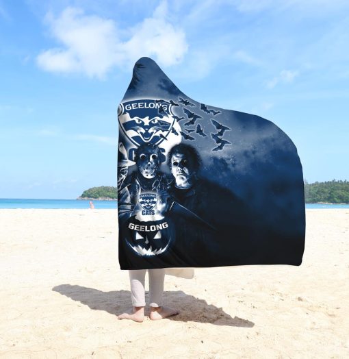 AFL Geelong Cats Halloween Style Hooded Blanket