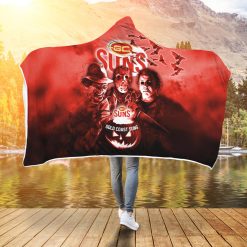 AFL Gold Coast Suns Halloween Style Hooded Blanket