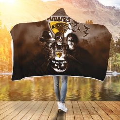 AFL Hawthorn Hawks Halloween Style Hooded Blanket